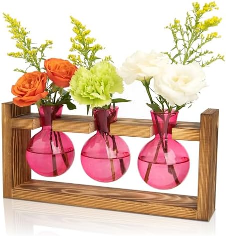 XXXFLOWER Upgraded Glass Plant Mister Spray+3 Pink Bulb Glass Propagation Station - Image 6