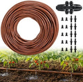 1/4 Drip Irrigation Tubing 250FT Brown Drip Line, 0.5GPH Emitters Every 6In by Unknown