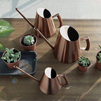 Alvinlite Watering Can Indoor Plants Small Stainless Steel Water Can with Long Straight Spout Copper Metal Watering Pot for House Outdoor Gardening Plants(Medium) - Image 4