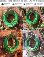 Shark Hose Holder Metal Wall Mount Heavy Duty 125'5/8" Garden Hose Hanger - Image 4