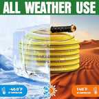 Heavy Duty Garden Hose 75ft, NON-EXPANDABLE Flexible Water Hose, Kink Resistant Lightweight Hybrid Hose, Leakproof Hose Male to Female Fittings - Image 5
