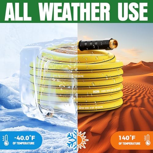 Heavy Duty Garden Hose 75ft, NON-EXPANDABLE Flexible Water Hose, Kink Resistant Lightweight Hybrid Hose, Leakproof Hose Male to Female Fittings - Image 5