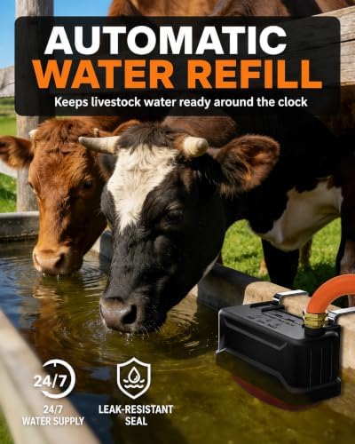 Automatic Water Trough Float Valve for Stock Tank, Auto Livestock Waterer - Image 2