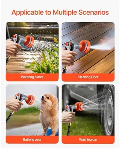 Retractable Garden Hose Reel 84ft 1/2 Inch Wall Mounted, Heavy Duty Garden Hose with 9-Pattern Nozzle, Slow Rewind System, 180° Swivel - Image 3