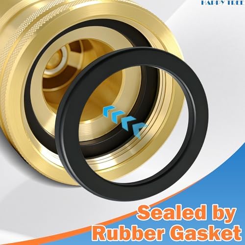 Happy Tree 1-1/2" NST/NH Fire Hose Nozzle 100 psi 85 gpm Brass Fire Equipment Heavy Duty Industrial Jet Fog Spray Nozzle Slim Neck - Image 6