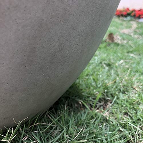 Kante Large 18" Round Concrete Planter, Modern Bowl Plant Pot for Home - Image 6