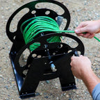Dumble RV Extension Cord Reel Stand - 50-100ft Black Steel RV Electrical Cord Roll Up or Camper Hose Organizer Spool - Image 4