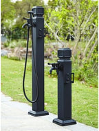 Freestanding Garden Water Column with Faucet,Outdoor Stainless Steel Frost Proof Square Water Column Garden Hose Holder,Yard Water Dispenser Hydrant Water Feature Fountain,for Garden Irrigation - Image 6