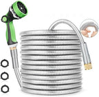 HOMEIDEAS 75 ft Leak-proof Stainless Steel Metal Garden Hose Set - Newly Premium SUS304 Spring Protective Sleeve, Anticorrosive 3/4" Brass Fittings - Perfect for Outdoor Watering by HOMEIDEAS