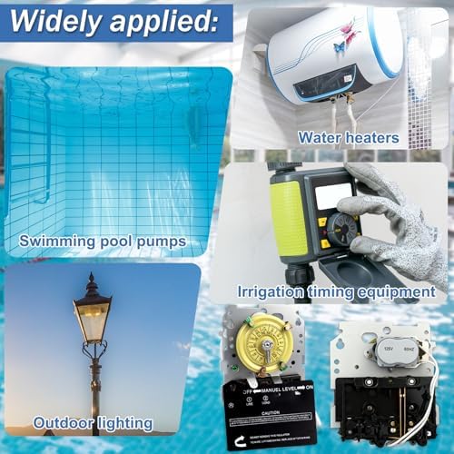 T101M Pool Timer Mechanism Only, Pool Pump Timer, 120V 2HP SPST 40A Time Switch, 24 Hour 12 ON/Off for Pool Pump, Heavy-Duty Mechanical Time Switches,Time Switch Mechanism Only, 5 Years Warranty - Image 7