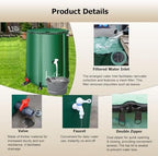 PVC Rain Barrels 264 Gallon - Portable Rain Water Collection System with Spigot for Gutter Catching - 750L/198.1Gal White Storage Tank for Eco-Friendly Water Conservation - Image 4