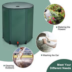 Happygrill 60 Gallon Collapsible Rain Barrel, PVC Rain Water Collection Barrel with Spigot Water Storage Container & Top Mesh, Portable Rain Barrels to Collect Rainwater from Gutter for Garden Lawn - Image 4