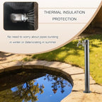 Stainless Steel Water Hose Stand with Copper Faucet, Vertical Garden Water Column, Outdoor Side Inlet, Durable Landscape Feature for Gardens, Patios, and Yards (Antique 1) - Image 3