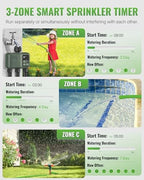 WiFi Water Timer for Garden Hose, Sprinkler Timer 3 Zone, 3 Outlet Smart Hose Watering with WiFi Irrigation Controller, Automatic Irrigation System/Rain Delay/Manual Watering D33WT06 - Image 7