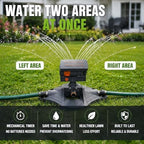 2026 Upgraded 16-Nozzle Oscillating Sprinkler, Auto Swing Adjustable Lawn Sprinkler, Turbo Mist System Wide Coverage for Garden & Yard (B) - Image 2