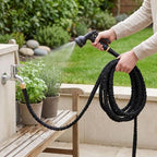 Asixxsix 75ft Garden Hose with 10 Function Nozzle, No Kinking - Image 3
