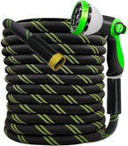 50FT Garden Hose,Flexible Water Hose, 10-Function Sprayer, Non-Expanding by Junredy