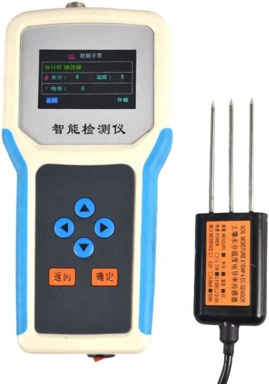 Soil Moisture Meter, 3-in-1 Soil Moisture Tester for Temperature, Moisture and Salinity - Handheld Soil Analyzer, Portable Farmland Sensor Kit for Agriculture, Horticulture & Landscaping by GOYOJO