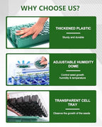 joyhalo 40 Cell Seed Starter Kit with Grow Light and Heating Mat - Image 4