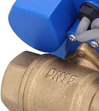 BRRNOO Solenoid Valve, Automatic Water Shut Off Valve with Switch Indication Brass Motorized 5 Wire DC12V Through Electric Ball - Image 5