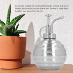 Plant Spray Bottle, 400ml Stainless Steel Plant Sprayer, with Top Pump for Watering Potted Plants, Water Misting Orchids, Succulents, wash, Hairstyling (Silver) - Image 3