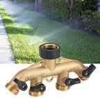 3 4 Inch Brass 4 Way Hose Pipe Splitter Nozzle Switcher Tap Connectors Garden Hose Manifold Multi Connector for Garden Irrigation Watering Lawns (European Thread) - Image 4
