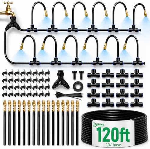 Bonviee 120FT Drip Irrigation System with Adjustable Nozzles by BonvieeDirect