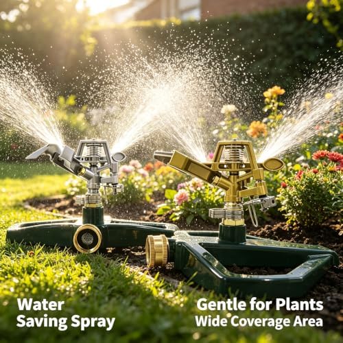 Heavy Duty Metal Pulsating Sprinkler Head, 360 Degree Rotating - Image 5