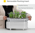 Permasteel Herb Garden Planter with Trellis Support, Self-Watering System with Water Level Indicator, Fits Multiple Herb Plants, for Basil, Flowers, Succulents, Indoor & Outdoor, White - Image 6