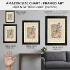Framed Canvas Wall Art Vintage Mixed Media Postcards Eucalyptus Earthy Tones Dictionary Text Canvas Print Poster Black Frame Wall Decor for Home Office Cottagecore Print, Rustic Decor - 24x36 Inch - Image 2