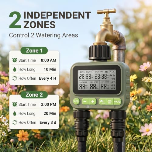Water Timer for Outdoor Garden Hose, Hose Timer with Rain Delay - Image 4