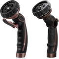 RESTMO Hose Nozzle with Easy Self-Lock Trigger, Heavy Duty Metal Water Hose Sprayer with 9 Spray Patterns and On/Off Valve, High Pressure | Thumb Flow Control, Ideal for Outdoor Lawn & Plant Watering by Restmo