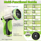 GOXAWEE 100FT Garden Hose, Stainless Steel Water Hose, 10 Function Nozzle - Image 4