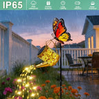 2pack Solar Watering Can Lights Butterfly Hook Outdoor Garden Decor - Image 4