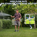 304 Stainless 3-Way Garden Hose Splitter, Full Flow Y Valve 3/4" GHT - Image 6