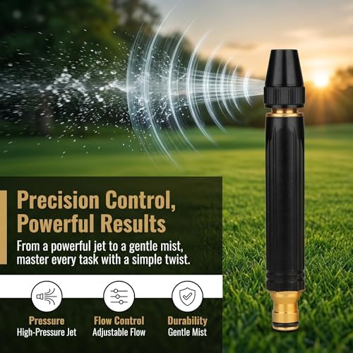 Heavy Duty Adjustable Twist Nozzle, High Pressure Power Washer Spray Nozzle for Garden Hose, Leak‑Proof Jet Sprayer for Car Washing, Driveway, Patio, Outdoor Cleaning (3PCS) - Image 3