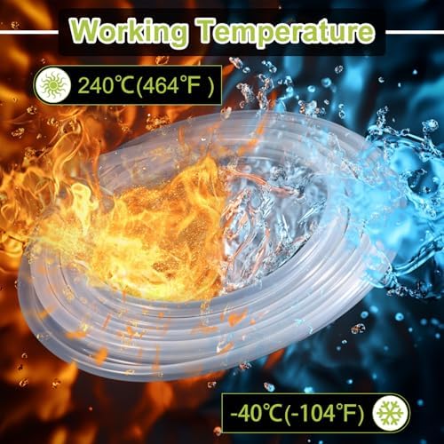METALLIXITY Silicone Tubing 3/8" ID x 1/2" OD x 33Ft High Temp Clear - Image 4