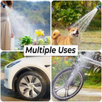 Garden Hose Reel 115 ft x 5/8 in, Retractable Heavy Duty Hose Reel with Any Length Lock, Auto Rewind System, 180° Metal Swivel Bracket, 10-Pattern Garden Hose Nozzle, Dark Grey - Image 2