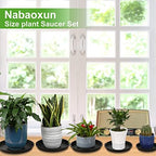 8 Pack 10Inch 12Inch 14Inch 15 Inch Plant Saucer Plastic Plant Saucer Drip Trays Plant Saucers for Indoors Outdoor Plant (10+12+14+15 inch) Black - Image 6