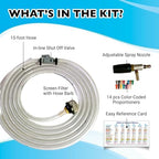 X-Jet M5#9 Kit | 3-3.5 GPM | Adjustable Long-Range External Injection Variable Pressure Washing Nozzle | Perfect for Washing Residential & Commercial Properties from the Ground | W/ 2000 to 4500 PSI - Image 4