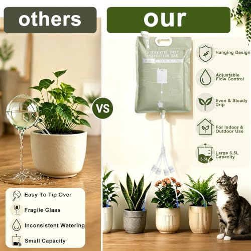 3Pcs 6.5L Automatic Vacation Plant Waterer Bag,Plant Self Watering Devices - Image 2