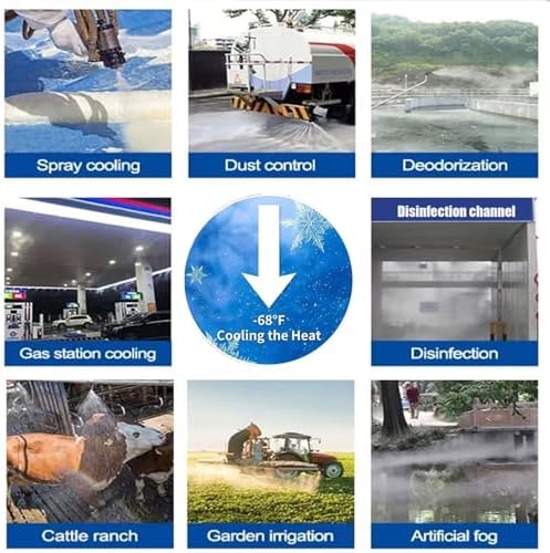 Outdoor Misters Cooling System, Patio Mister with Brass Fog Nozzles, DIY Plant Watering Devices Misting Cooling System (Size : 15M(49.2ft)+21 nozzles) - Image 7