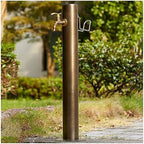 Outdoor Faucet Water Column, Floor Freestanding Garden Watering Fountain Hydrant Landscape Decor Taps, Freeze Proof Outdoor Water Spigot Irrigation Post, Water Hose Holders Water Dispenser by Unknown