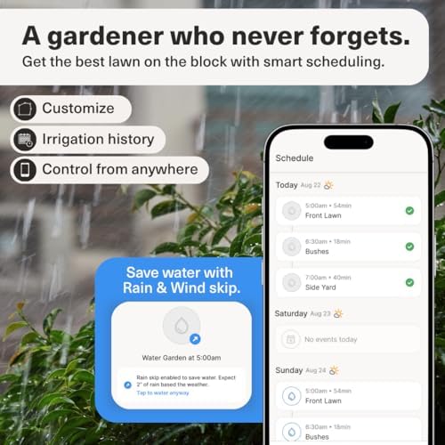 Rain Bird OTO Lawn Smart Sprinkler – App- Controlled Precision Watering, Solar-Powered, Weather Intelligence, Rain Skips, Quick Install, Covers 5,000 sq ft, Water-Saving Irrigation System - Image 5