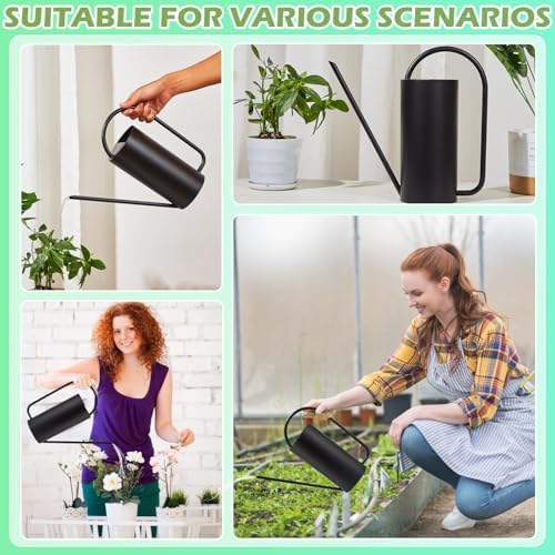 Watering Can Outdoor, 50 oz/1.5L Watering Can with Long Spout and Handle, Stainless Steel Garden Watering Pot for Outdoor and Indoor Plants - Image 6
