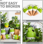Yardwe 4pcs Frog Shaped Ceramic Plant Waterer with 140ml Xmas - Image 7