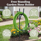 Pure Garden Freestanding Water Hose Stand Hanger for 65.6ft of Hosing - Image 3