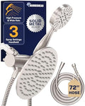 HammerHead Metal Dual Shower Head Combo With 3-Spray Handheld and Rainfall by HammerHeadShowers