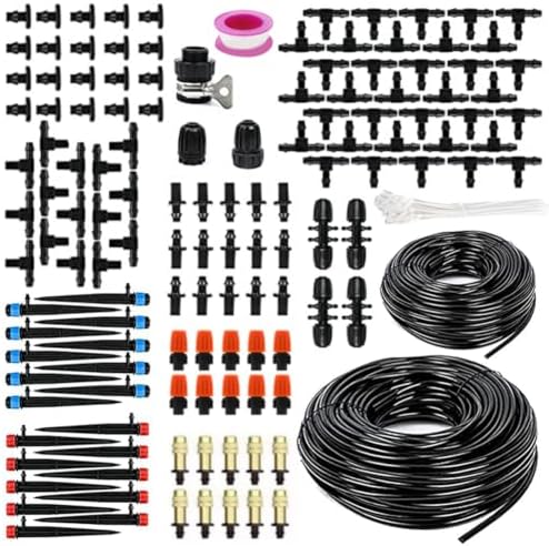 200FT Quick-Connect Drip Irrigation System Kit with 1/4 Inch 1/2 Inch by Unknown