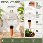 Self Plant Watering Globes, Automatic Waterer with Terracotta Spikes，4PCS Mix - Image 2